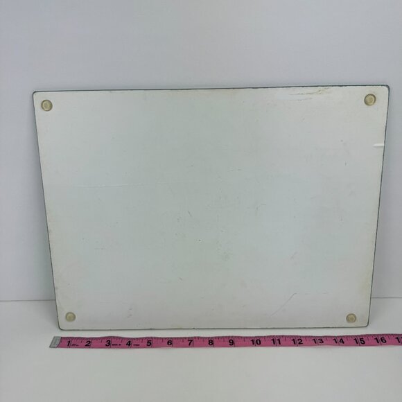 Vtg Tempered Clear Glass Cutting Board Bicycle Bike Garden Summer Spring Image - Picture 4 of 7